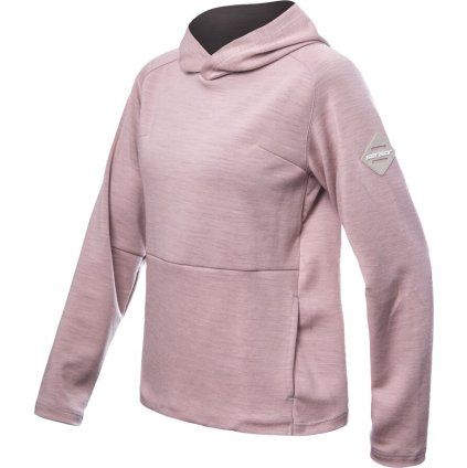 Dámská merino mikina SENSOR Upper traveller s kapucí růžová (Velikost M, Barva růžová)