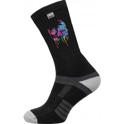 Ponožky ELEVEN Suba Skull Paint Black (Velikost L (42-44))