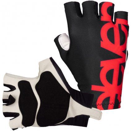 Cyklistické rukavice ELEVEN Black Red (Velikost L)