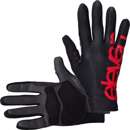 Cyklistické rukavice ELEVEN Long Black Red (Velikost L)
