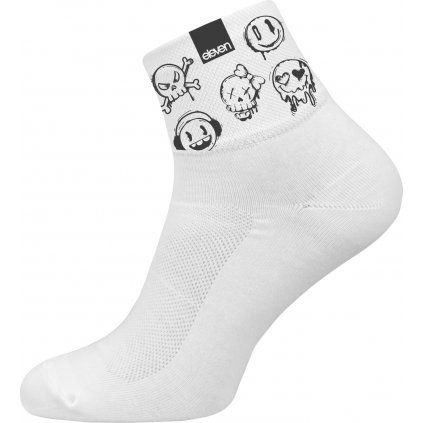 Ponožky ELEVEN Huba Skullies bílé (Velikost L (42-44))