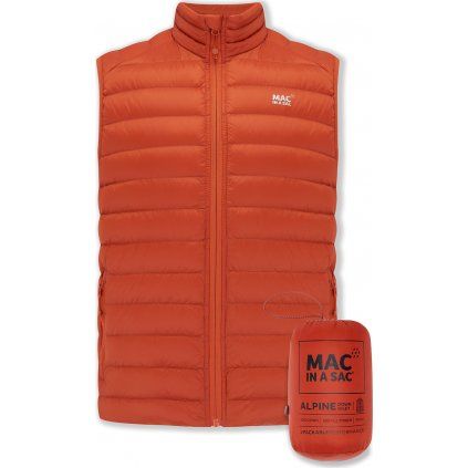 Pánská péřová vesta MAC Alpine Dg Burnt orange (Velikost L)