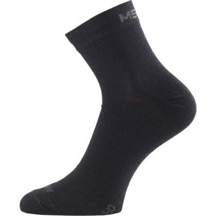 Merino ponožky LASTING Who černé (Velikost L)