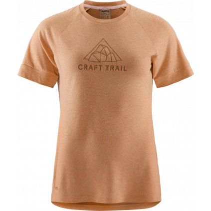 Dámské triko CRAFT ADV Trail Wool SS - hnědá (Velikost XS)