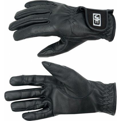 Dámské jezdecké rukavice PROGRESS Pro-Riding Gloves černé (Velikost XS)
