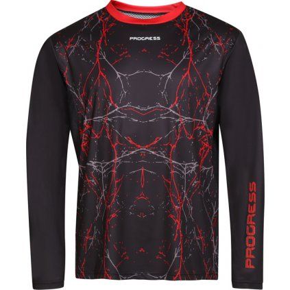 Pánský cyklistický dres PROGRESS Armagedon černý (Velikost M)