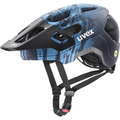 Dětská MTB helma UVEX React Jr. Mips modročerná (Velikost 52-56)