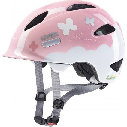Dětská cyklistická helma UVEX Oyo Style Motýli růžová (Velikost 46-50)