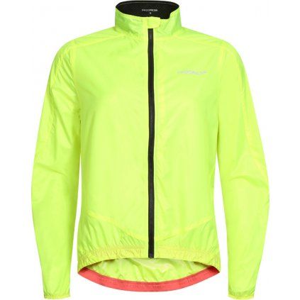 Dámská cyklistická větrovka PROGRESS Flowy Bike neon žlutá (Velikost S)