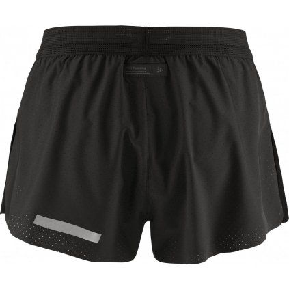 Pánské běžecké šortky CRAFT PRO Hypervent Split 2 - černá (Velikost S)