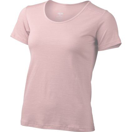 Dámské merino triko LASTING Irena růžová (Velikost L)