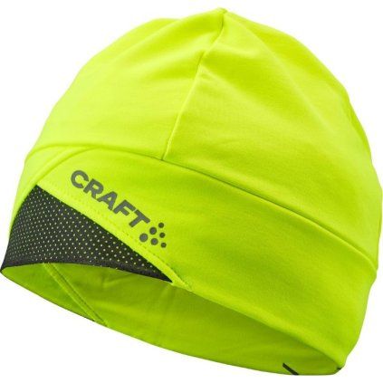 Funkční běžecká čepice CRAFT ADV Lumen Fleece - žlutá (Velikost S-M)