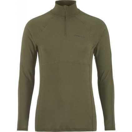 Pánské termo triko CRAFT ADV Wool Merino HZ - zelená (Velikost S)