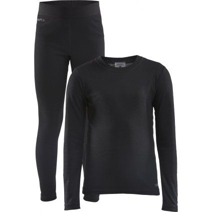 Dětský funkční set CRAFT CORE Warm Baselayer - černá (Velikost 74)