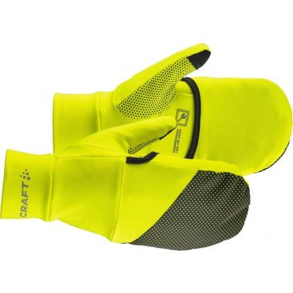 Běžecké rukavice CRAFT ADV Lumen Hybrid - žlutá (Velikost XS)