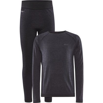 Dětský set termoprádla CRAFT CORE Dry Active Comfort - černá (Velikost 122)