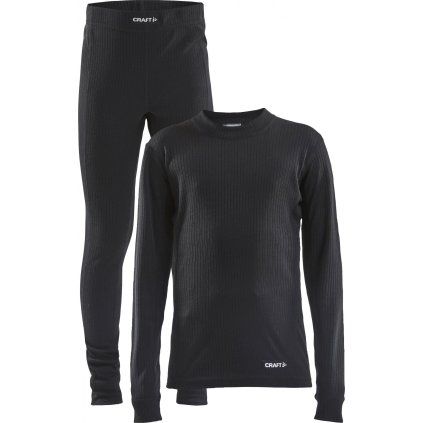 Dětský set termoprádla CRAFT CORE Dry Baselayer - černá (Velikost 74)