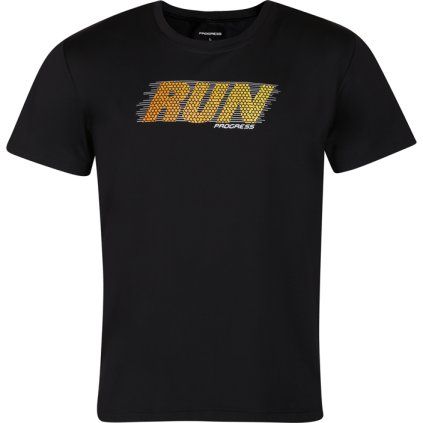 Pánské sportovní triko PROGRESS Deporte Run černé (Velikost L)