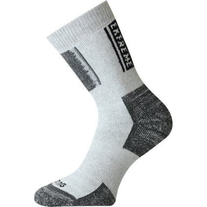Unisex bavlněné ponožky LASTING Ext šedé (Velikost L)