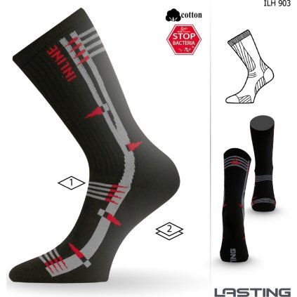 Funkční inline ponožky LASTING Ilh černé (Velikost M)