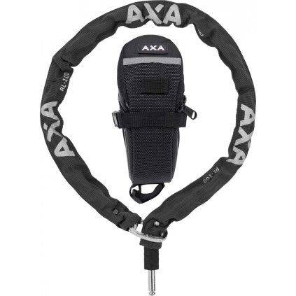 AXA plugin řetěz RLC 100/5,5 černá + podsedlová brašna