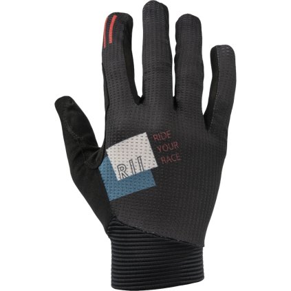 Unisex cyklistické rukavice R2 Vallnord černé (Velikost L)