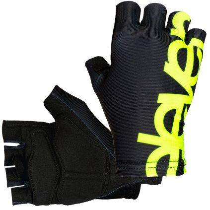Cyklistické rukavice ELEVEN Black Fluo (Velikost L)