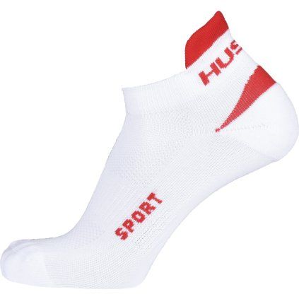 Ponožky HUSKY  Sport bílá/červená (Velikost L (41-44))