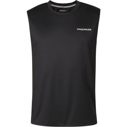 Pánský sportovní nátělník PROGRESS Driver Singlet černý (Velikost M)