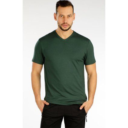 Pánské triko LITEX s krátkým rukávem zelené (Velikost M, Barva 631)