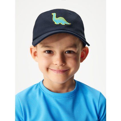 Dětská kšiltovka UNUO Tm. Modrá, Dinosauři (Velikost S (45 - 48 cm), Věk 1-3 roky)