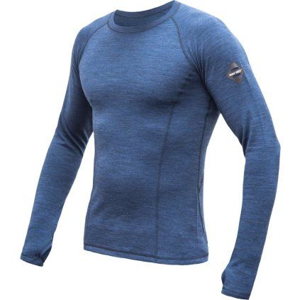 Pánské merino triko SENSOR Bold modré (Velikost XL, Barva modrá)