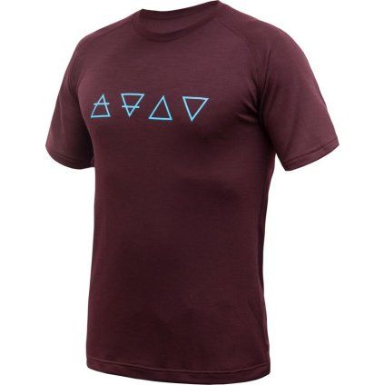 Pánské merino triko SENSOR Blend Elements červené (Velikost XXL, Barva červená)