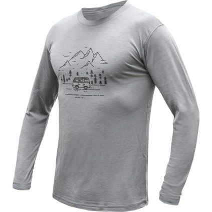 Pánské merino triko SENSOR Active Van Life šedé (Velikost XL, Barva šedá)