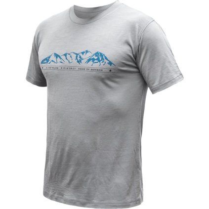 Pánské merino triko SENSOR Active Mountains šedé (Velikost XL, Barva šedá)