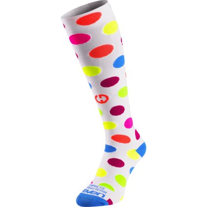 Kompresní podkolenky ELEVEN Dots Color White (Velikost S (36-39))