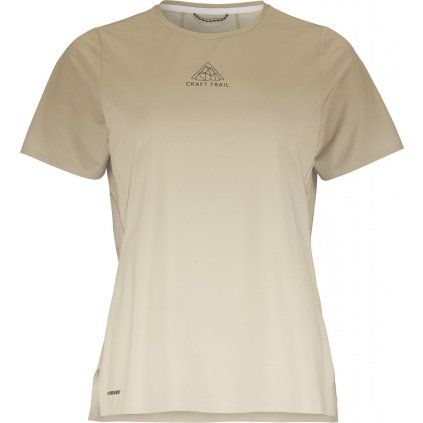 Dámské běžecké triko CRAFT PRO Trail SS 2 - hnědá (Velikost XS)