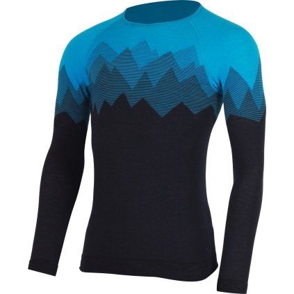 Pánské merino triko LASTING Welor modré (Velikost L/XL)