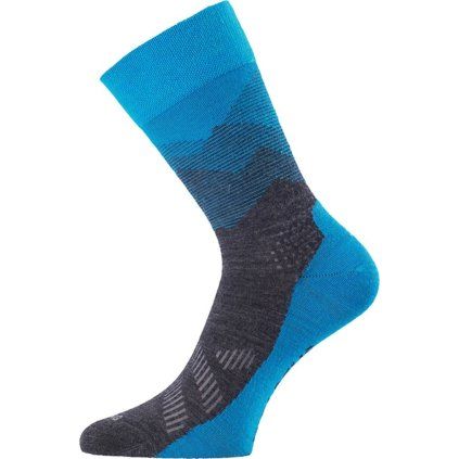 Unisex merino ponožky LASTING Fwo modré (Velikost L)
