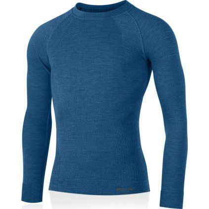Pánské merino triko LASTING Mapol modré (Velikost L/XL)