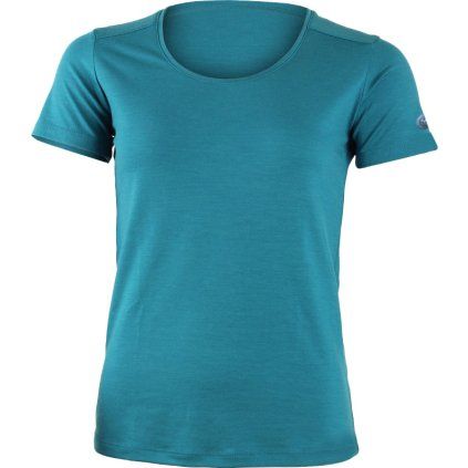 Dámské merino triko LASTING Irena modrá (Velikost XL)