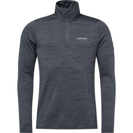 Pánská mikina s krátkým zipem KLIMATEX Isamu černá (Velikost 2XL)