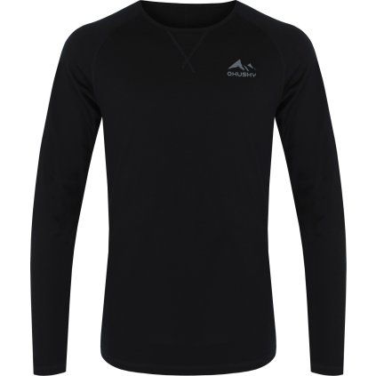 Pánské merino triko HUSKY Merow černé (Velikost M)