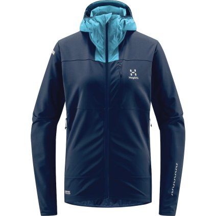 Dámská softshellová bunda Haglöfs L.I.M Hybrid Softshell - modrá (Velikost XS)