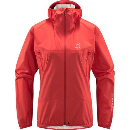 Dámská outdoorová bunda Haglöfs L.I.M Proof - červená (Velikost XS)