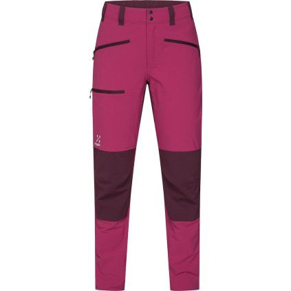 Dámské softshellové kalhoty Haglöfs Mid Standard - růžová/bordó (Velikost 36)