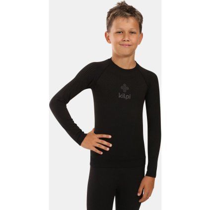 Dětské funkční triko KILPI Nathan černé (Velikost 10)
