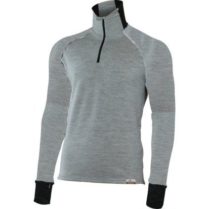 Pánská merino mikina LASTING Leo šedá (Velikost S)