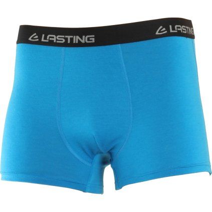 Pánské merino boxerky LASTING Noro modré (Velikost M)
