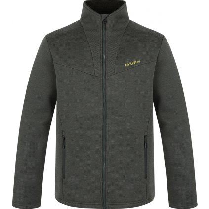 Pánský svetr na zip HUSKY Akra M dark zelený (Velikost XXXL)